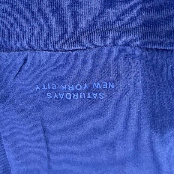 Saturdays Surf NYC Navy Blue Henley Shirt. Size Medium. - Picture 6 of 8
